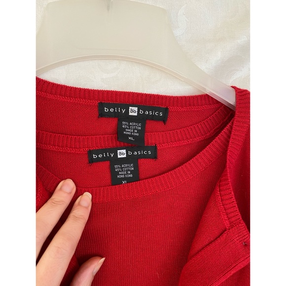 🎉HP🎉 NWOT 2-Piece Red Knit Cardigan and T-Shirt Set XL - Picture 6 of 6
